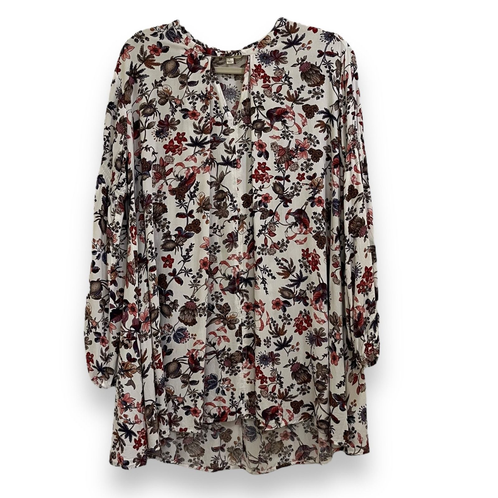 Other Umgee boho floral long sleeve tunic dress Size L / US 10 / IT 46 - 1 Thumbnail