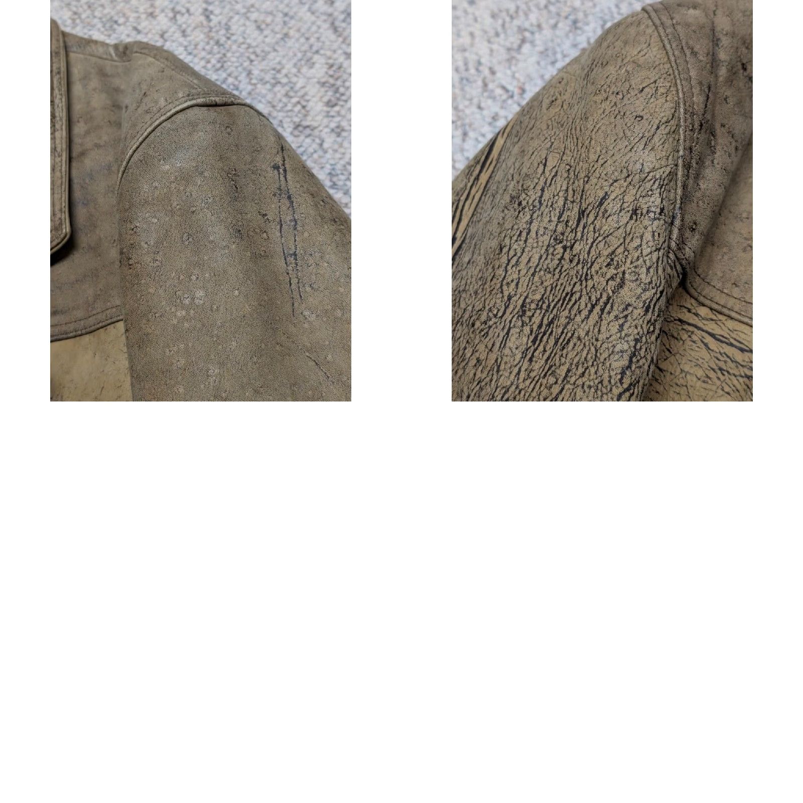 Vintage VINTAGE Leather CITY Western blazer Jacket XL 46 Brown Patina Distressed Mens Size 46R - 9 Thumbnail