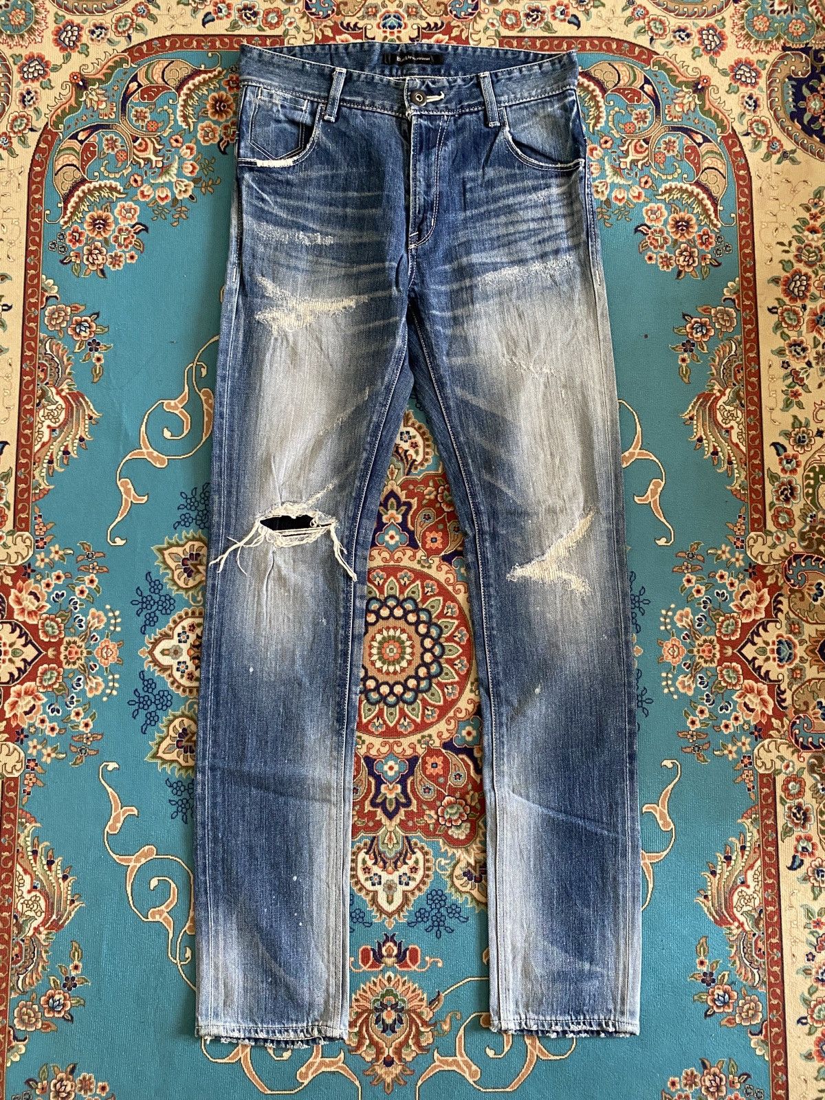 Japanese Brand × Vanquish Japanese Brand Black By Vanquish Distressed Denim Size US 29 - 2 Thumbnail