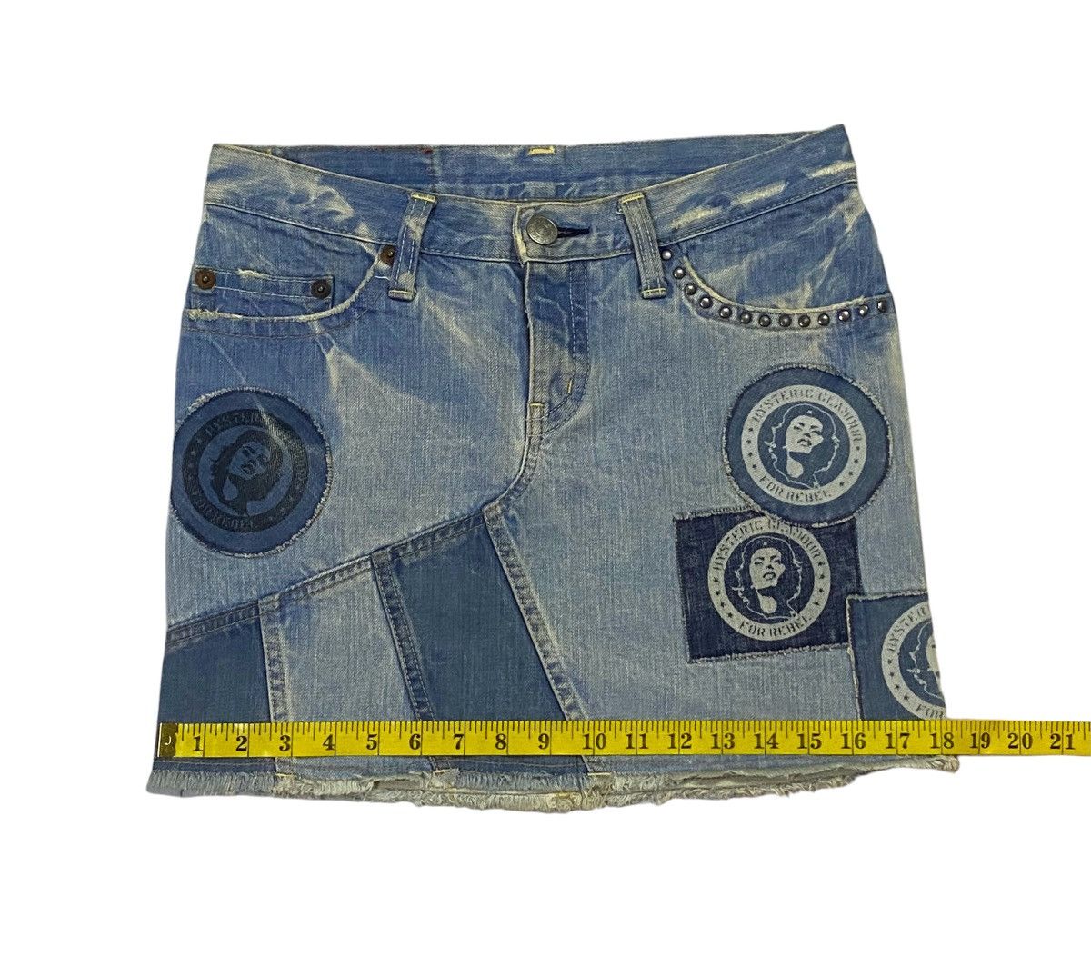 Hysteric Glamour Hysteric Glamour Patchwork Denim Mini Skirt Size 30" / US 8 / IT 44 - 5 Thumbnail