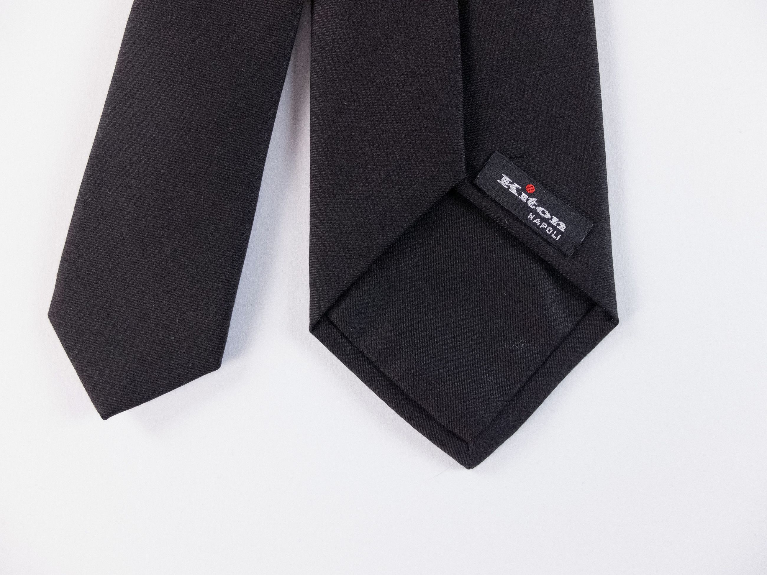 Kiton KITON Napoli hand made 7 fold solid brown wool tie authentic Size ONE SIZE - 4 Thumbnail
