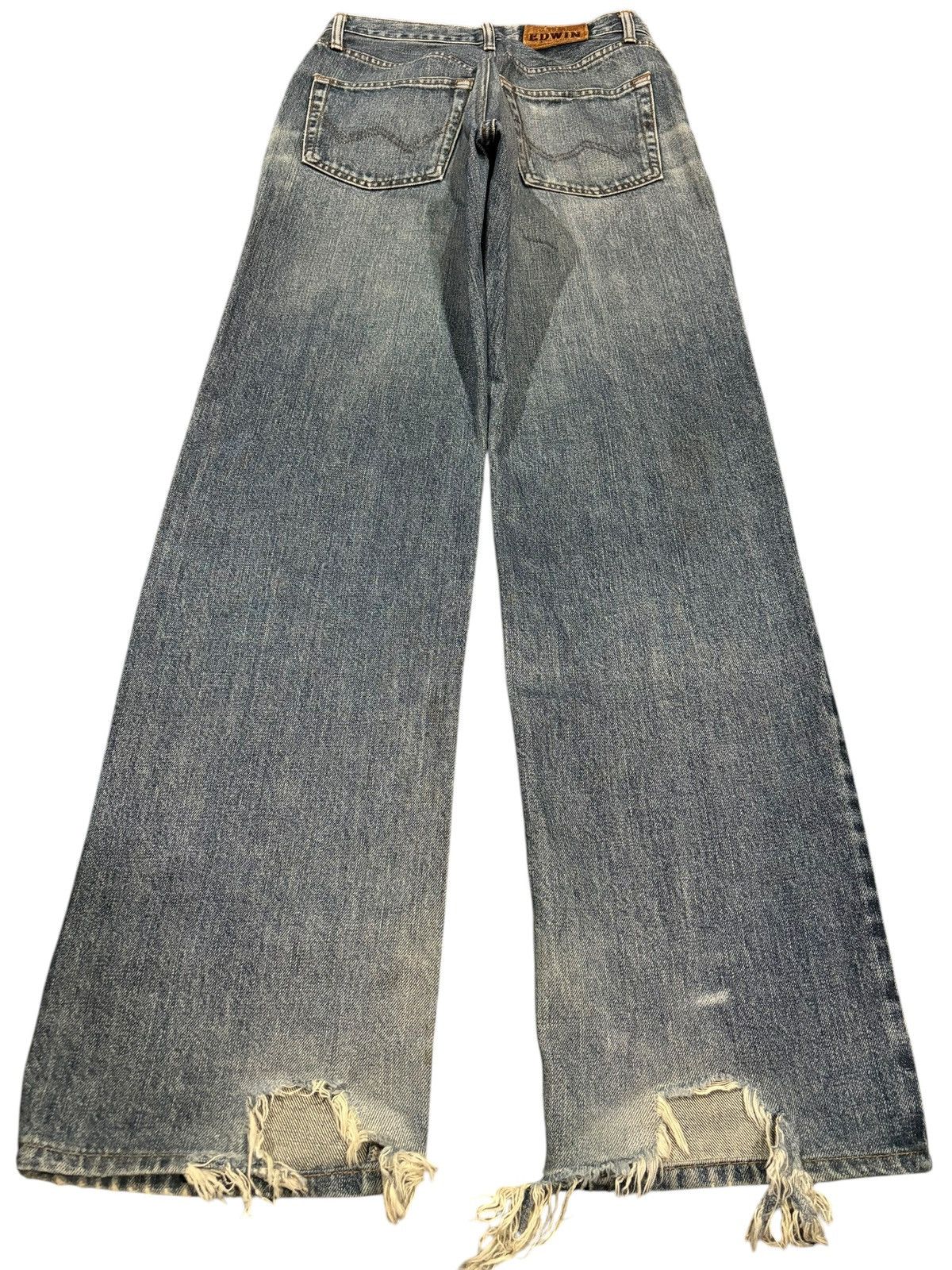 Edwin × Japanese Brand Vintage Y2k Edwin 405 Faded Made In Japan Straight Cut Jeans Size US 29 - 2 Thumbnail