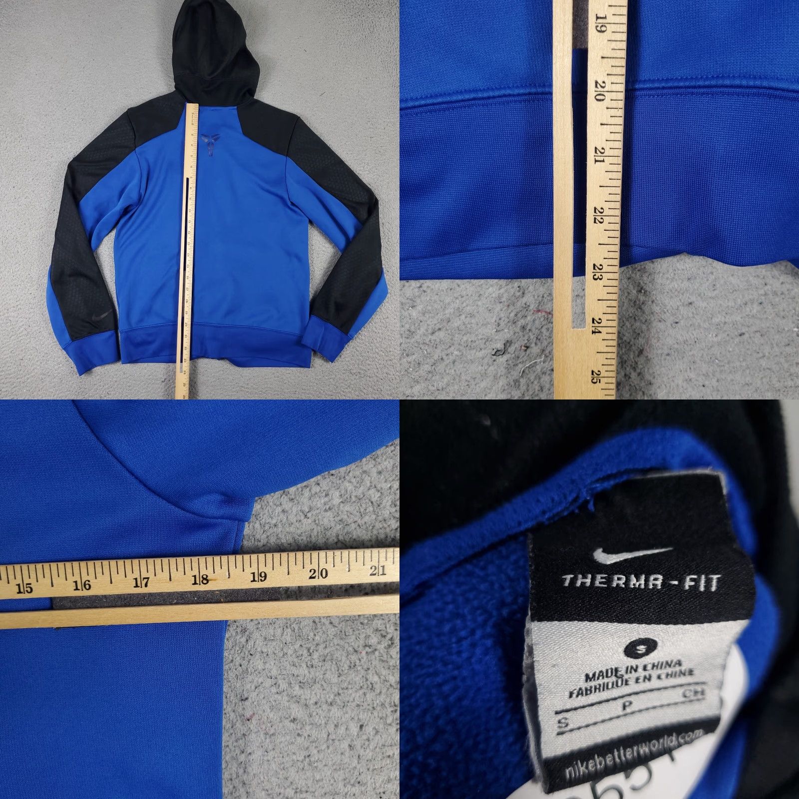Nike Nike Kobe Bryant Hoodie Mens Small Blue Black Therma Fit Zip Full Zip Sweatshirt Size US S / EU 44-46 / 1 - 8 Thumbnail