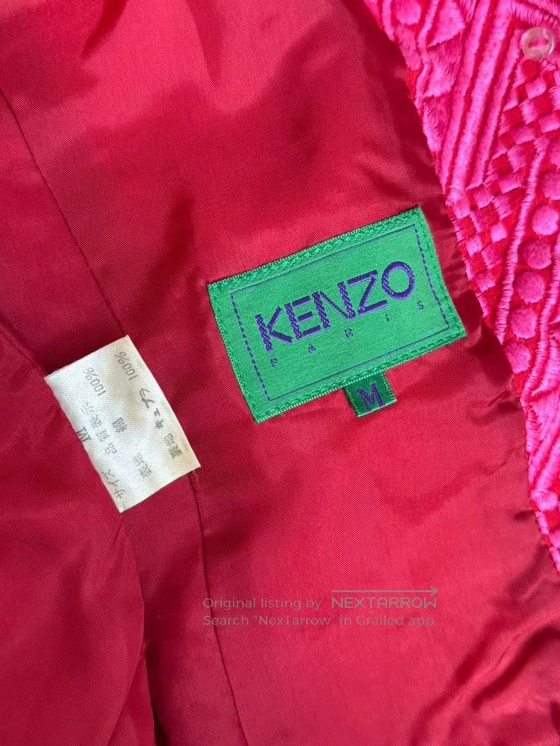 Kenzo Kenzo Pink embossed embroidery jacket Size M / US 6-8 / IT 42-44 - 9 Thumbnail