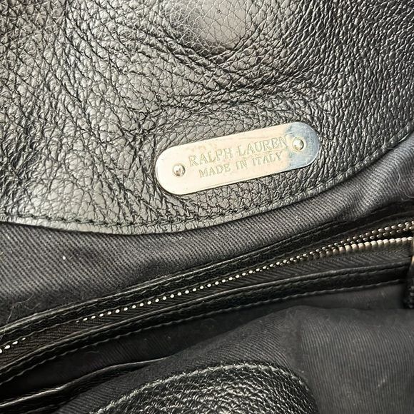 Ralph Lauren Ralph Lauren Collection Proprietor Black Leather Shoulder Ba Size ONE SIZE - 10 Thumbnail