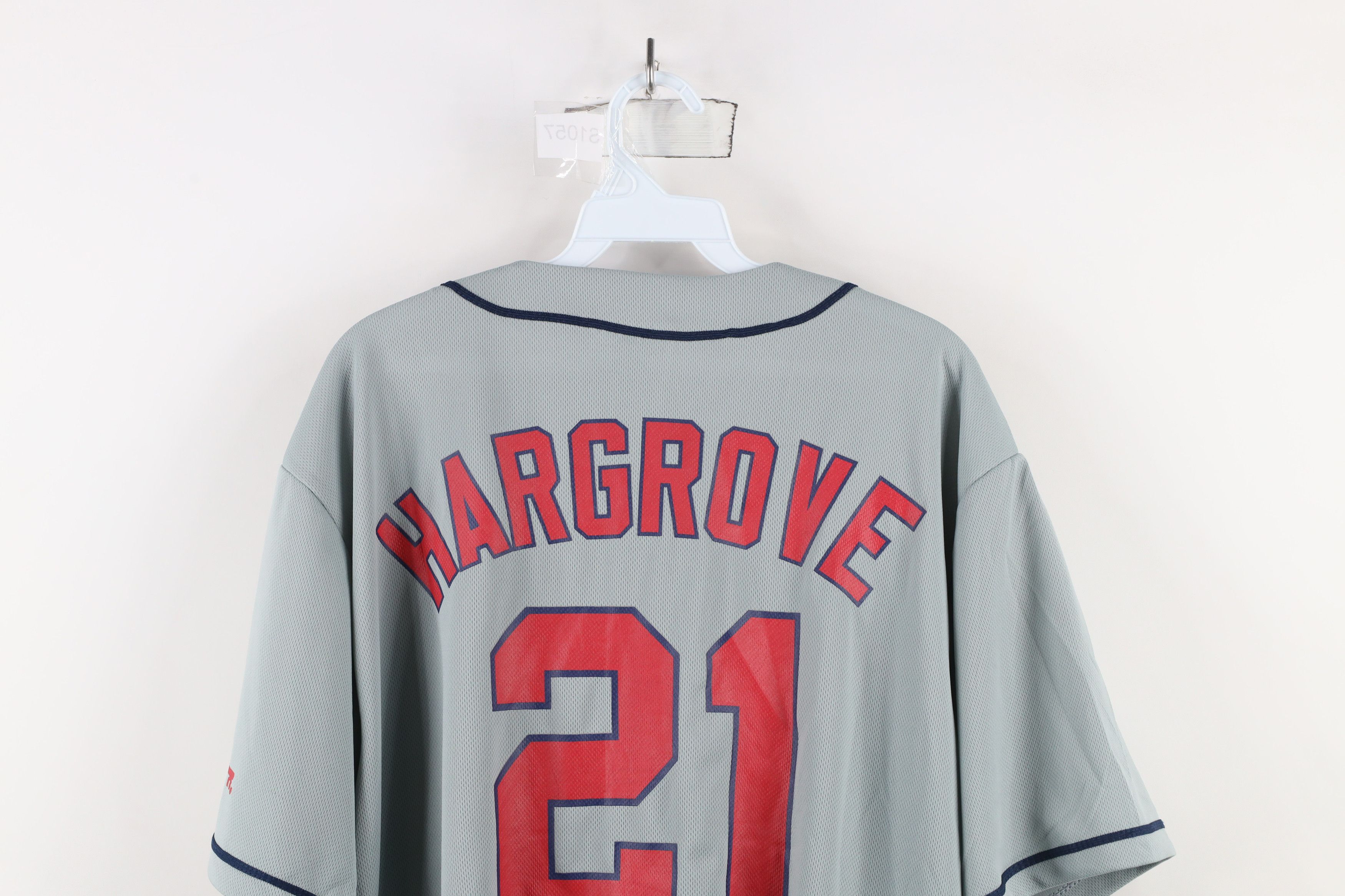 Vintage Vintage Hargrove Cleveland Indians Baseball Jersey Gray #21 Size US XL / EU 56 / 4 - 13 Thumbnail