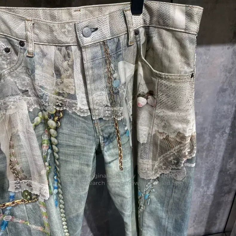 Acne Studios Acne Studios Lace 3D Printed Jeans Size US 32 / EU 48 - 4 Thumbnail