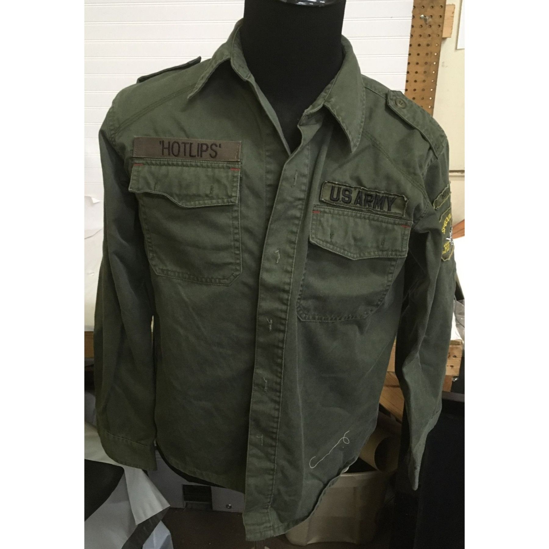 Other Mens Size Small Regular Hotlips Olive Green US Army Collared Size US S / EU 44-46 / 1 - 1 Thumbnail