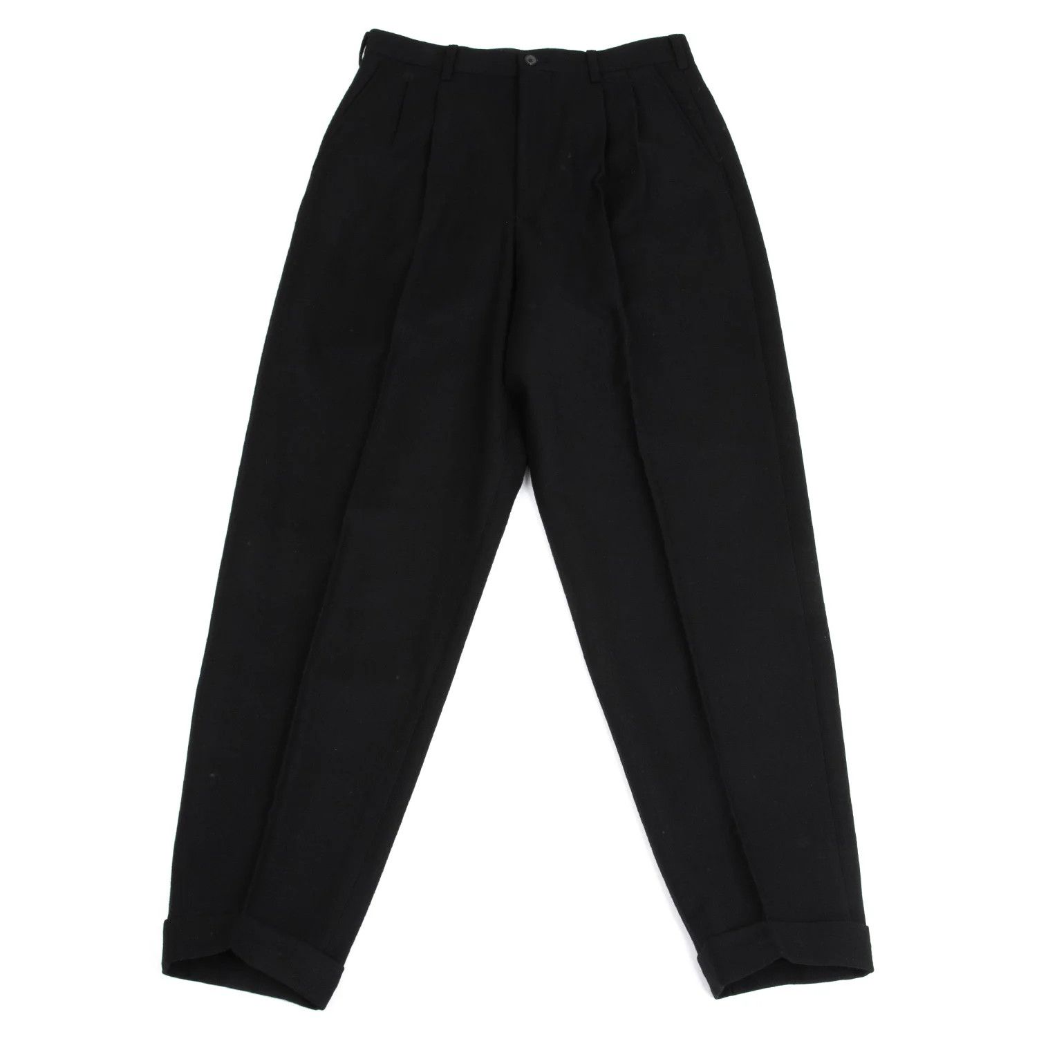 Yohji Yamamoto Yohji Yamamoto Felt Wool Tapered Pants Size US 36 / EU 52 - 1 Thumbnail