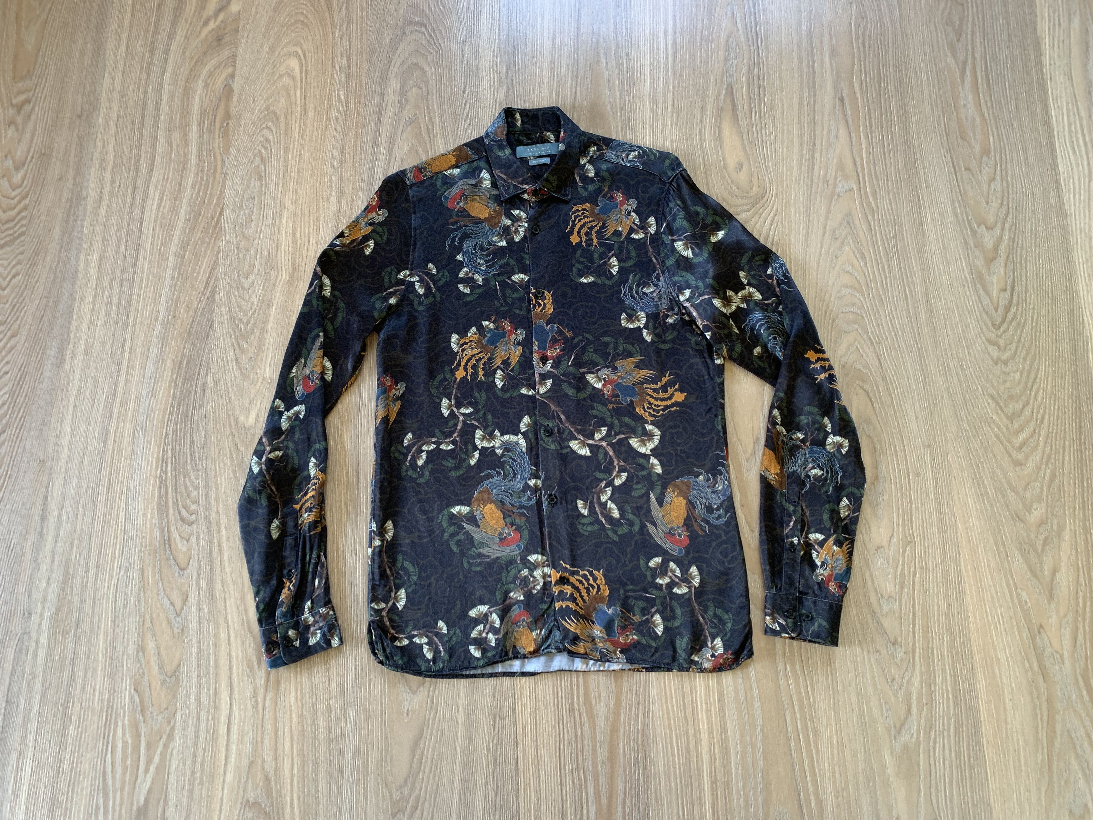 Designer × Zara Zara Man Regular Fit Long Sleeve Printed Shirt Size US S / EU 44-46 / 1 - 8 Thumbnail