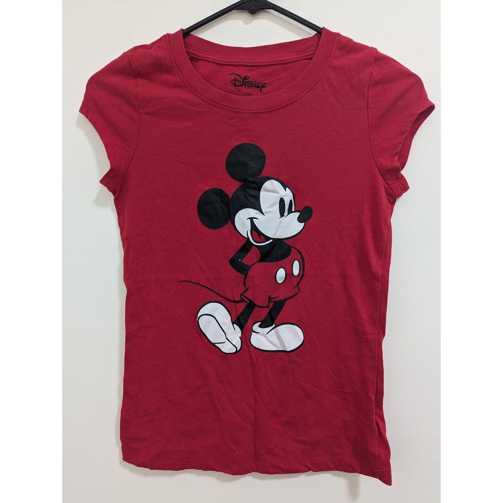 Disney Disney Mickey Mouse Red T-Shirt Womens Junior Small Short Sl Size S / US 4 / IT 40 - 1 Thumbnail