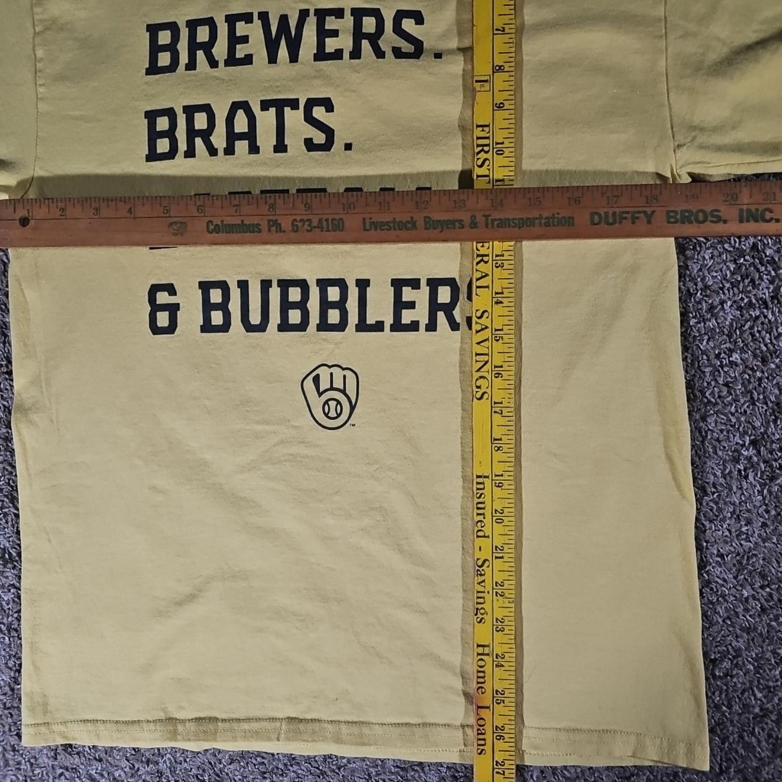 Port Authority Brewers. Brats. Baseball. & Bubblers Medium Tshirt Size ONE SIZE - 4 Thumbnail