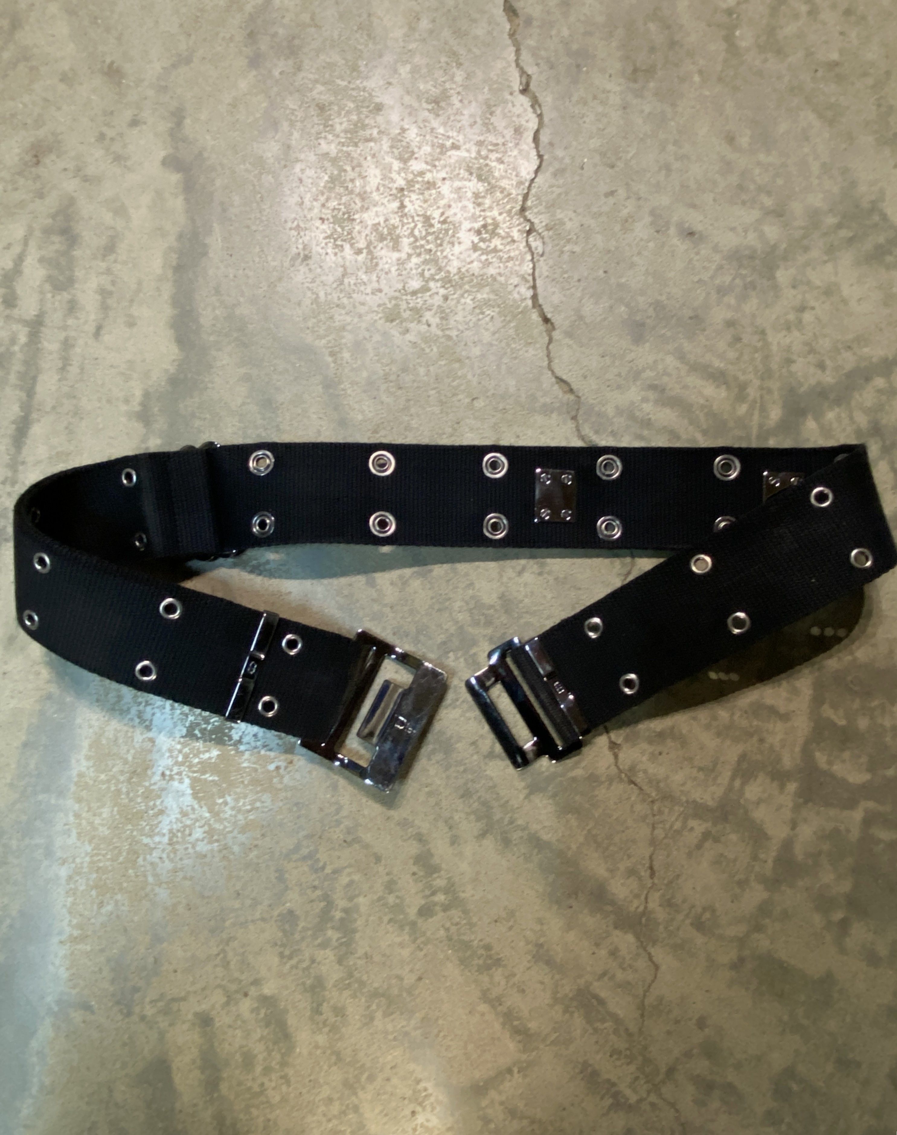 Dior Christian Dior SS02 “Street Chic” Canvas Black Cargo Belt Size ONE SIZE - 1 Thumbnail