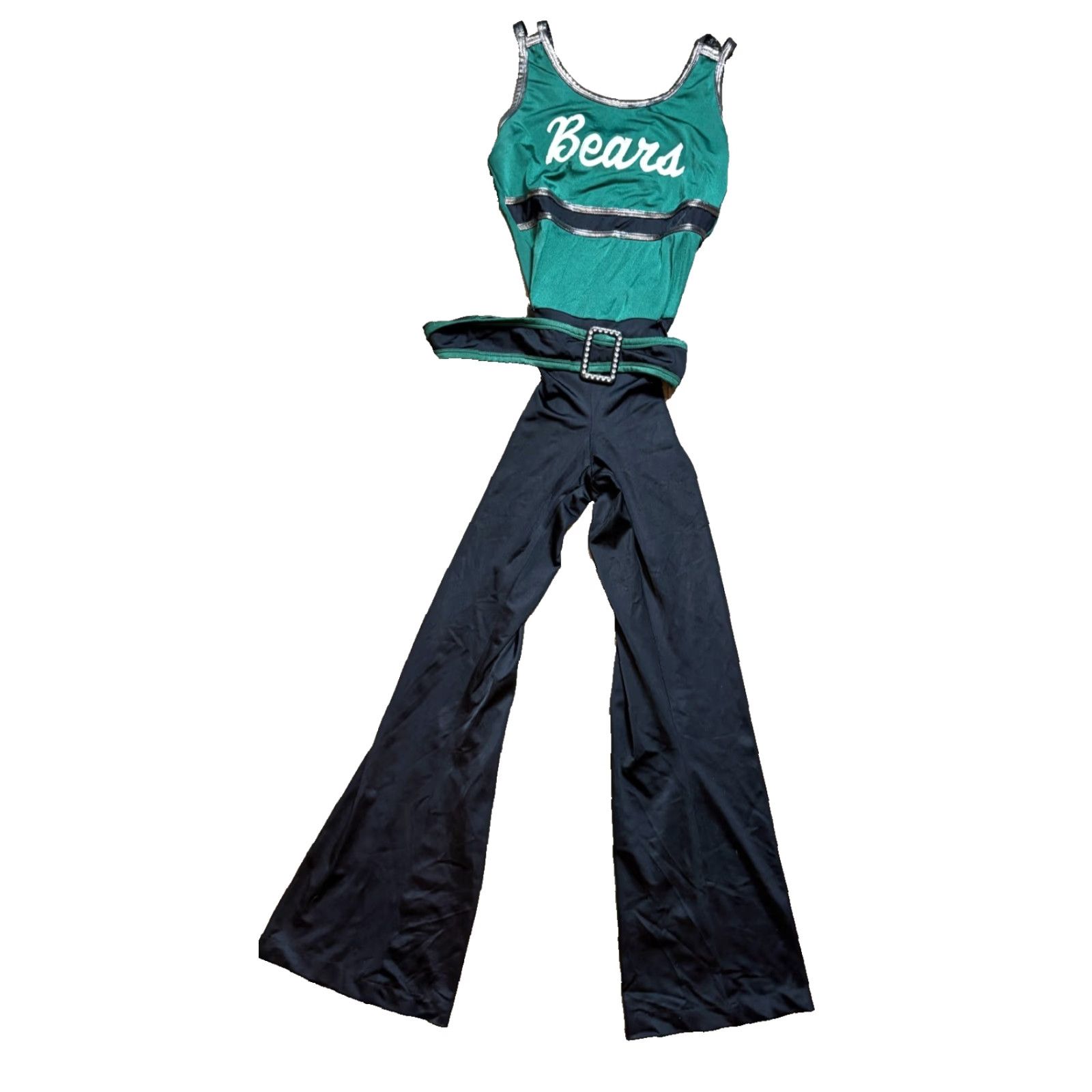 Vintage VINTAGE Algy Cheer Leader Outfit Men Adult Medium Halloween Costume One Piece BEARS Green Mens Size ONE SIZE - 2 Thumbnail