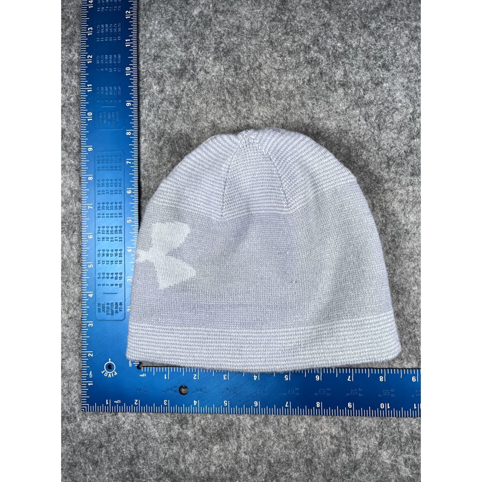 Under Armour Under Armour Hat Beanie Mens One Size Gray Knit Logo Stretch Winter Size ONE SIZE - 4 Thumbnail