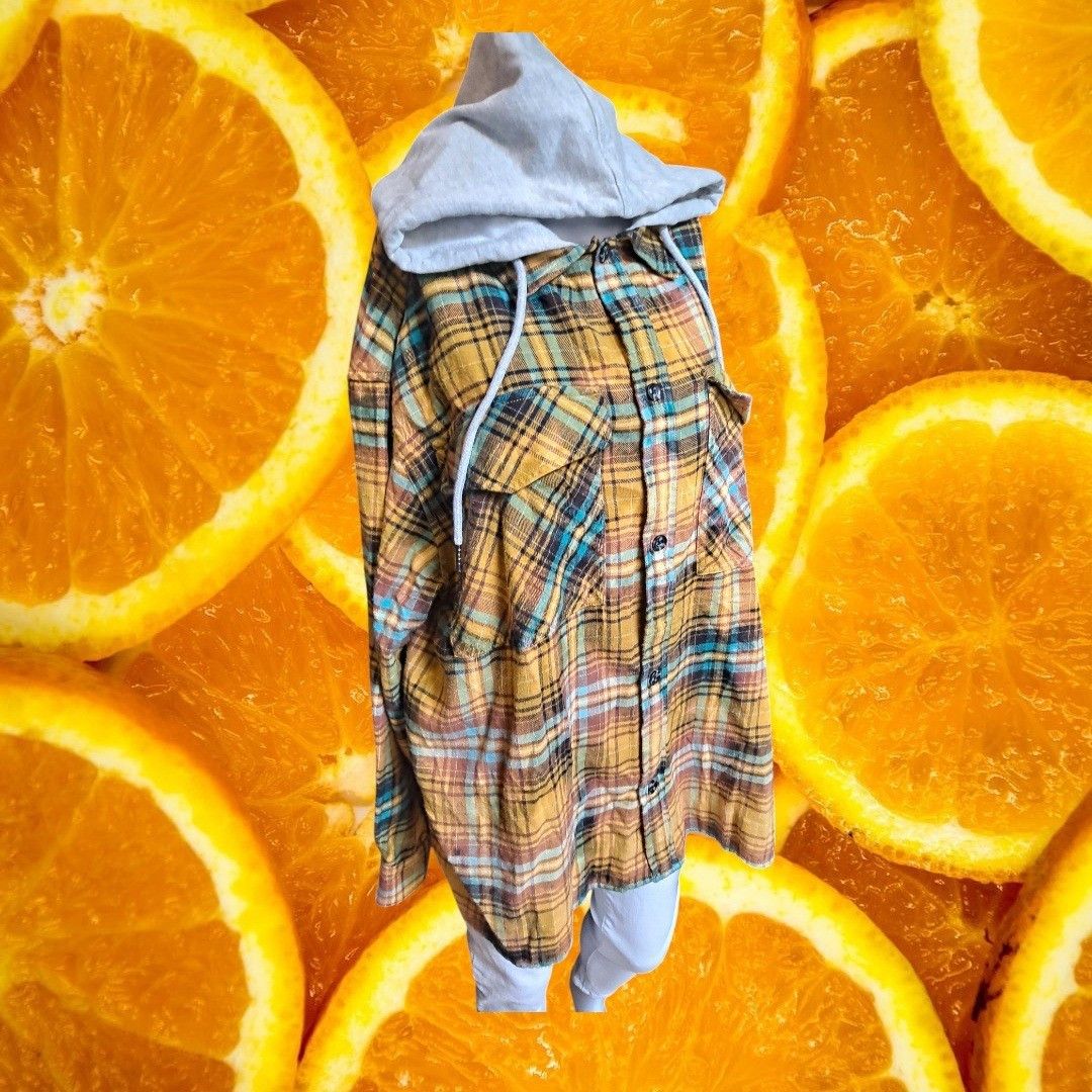 Urban Outfitters Urban Outfitters Hooded Flannel Shirt Plaid Button Up Long S Size US S / EU 44-46 / 1 - 1 Thumbnail