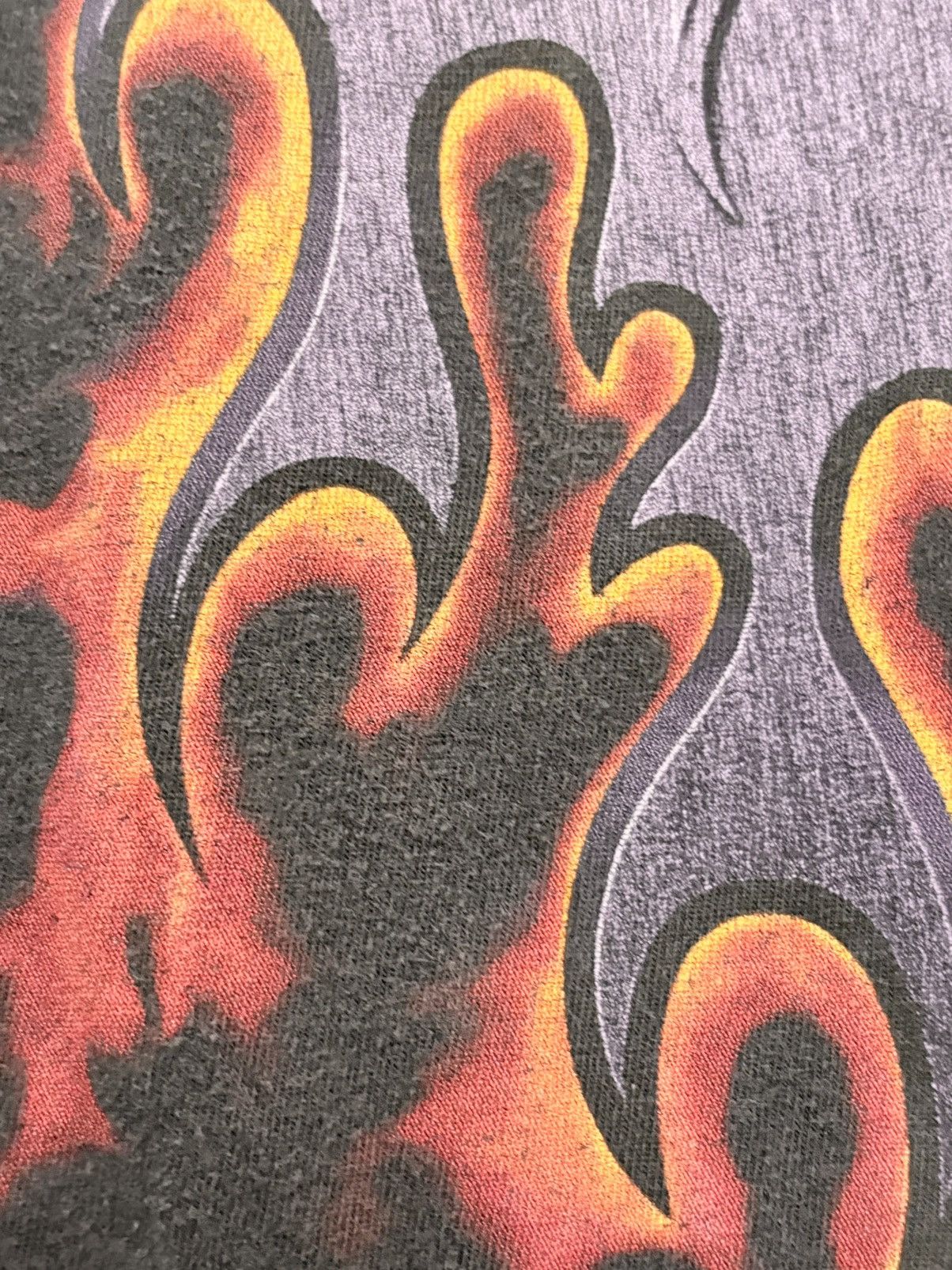Harley Davidson Harley Davidson Vintage Perfect Fade Purple Flame Eagle Tee Size US XL / EU 56 / 4 - 5 Thumbnail