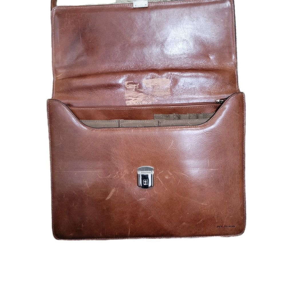 Jack Georges Jack George Professional Leather Expandable Unisex Briefcase Size ONE SIZE - 9 Thumbnail