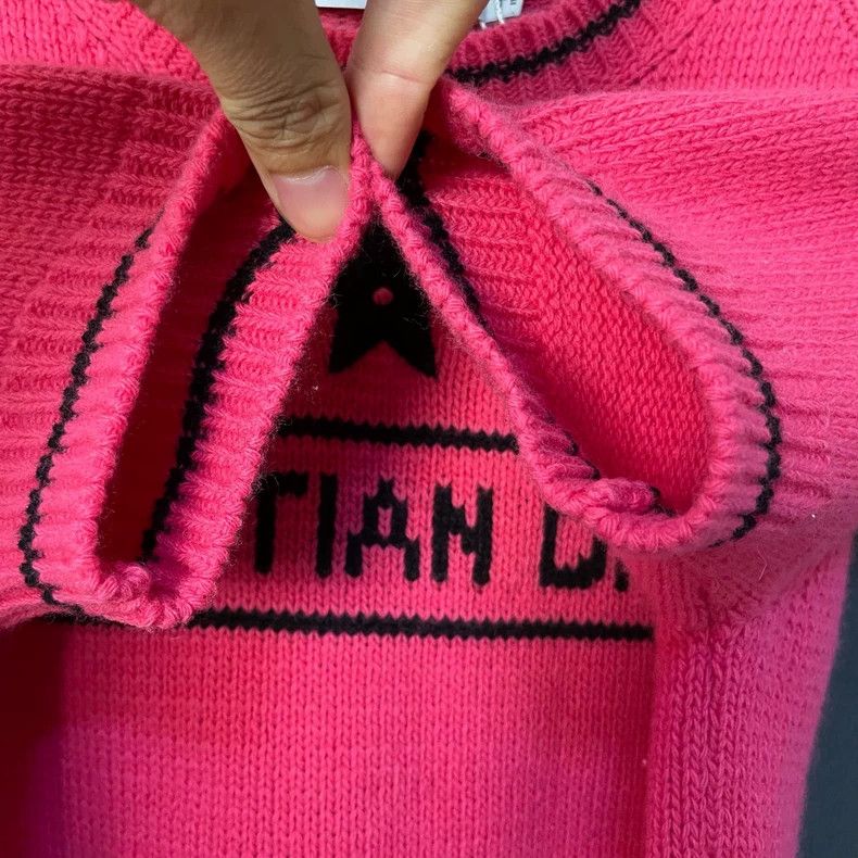 Dior Dior Pink five-pointed star knitted short sleeves Size XS / US 0-2 / IT 36-38 - 4 Thumbnail