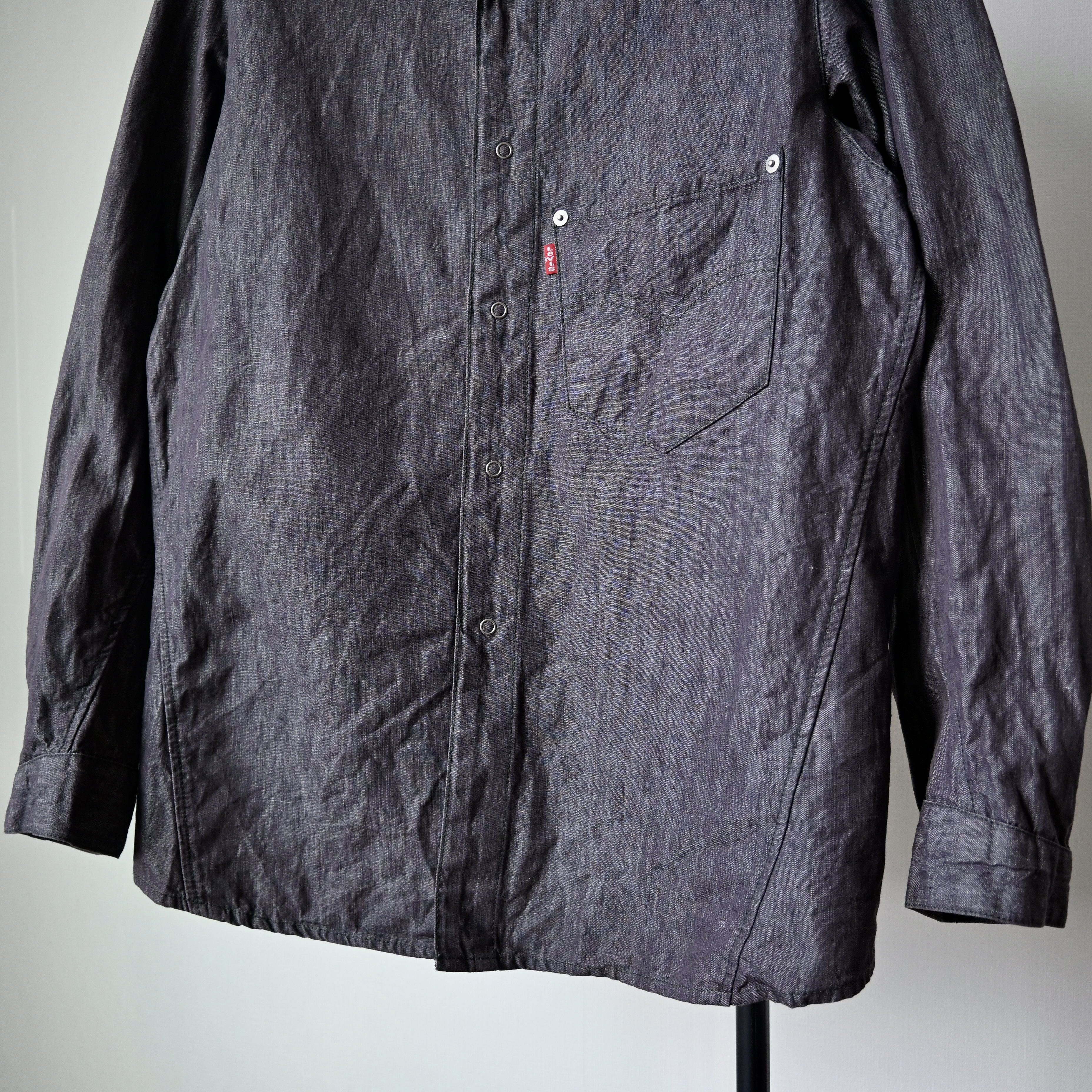 Levi's VTG 2000s Levi's ENGINEERED JEANS cotton linen work shirt Size US L / EU 52-54 / 3 - 8 Thumbnail