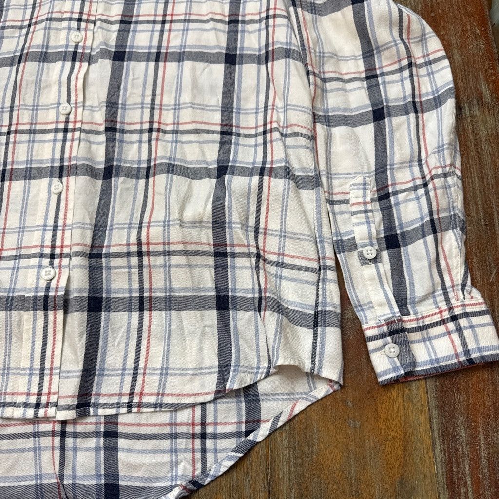Marine Layer Marine Layer Plaid Button Down Large White Blue Red Size L / US 10 / IT 46 - 5 Thumbnail