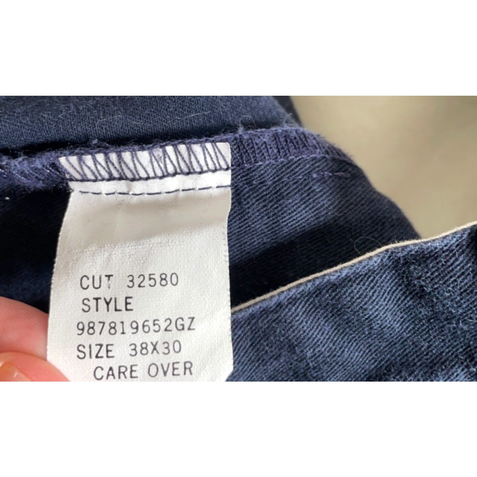 Polo Ralph Lauren VTG Polo Ralph Lauren Chino Pants Men’s 37 x 29 Dark Blue Cotton Vintage 90s Retro Casual Straight Illusion Tag Size US M / EU 48-50 / 2 - 3 Thumbnail