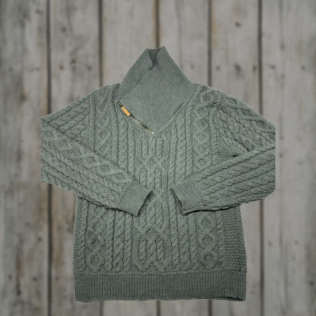 Vintage VINTAGE Aran Crafts Shawl Collar Sweater Mens XL 100% Merino Wool Cable Knit Fisherman Size US XL / EU 56 / 4 - 1 Thumbnail