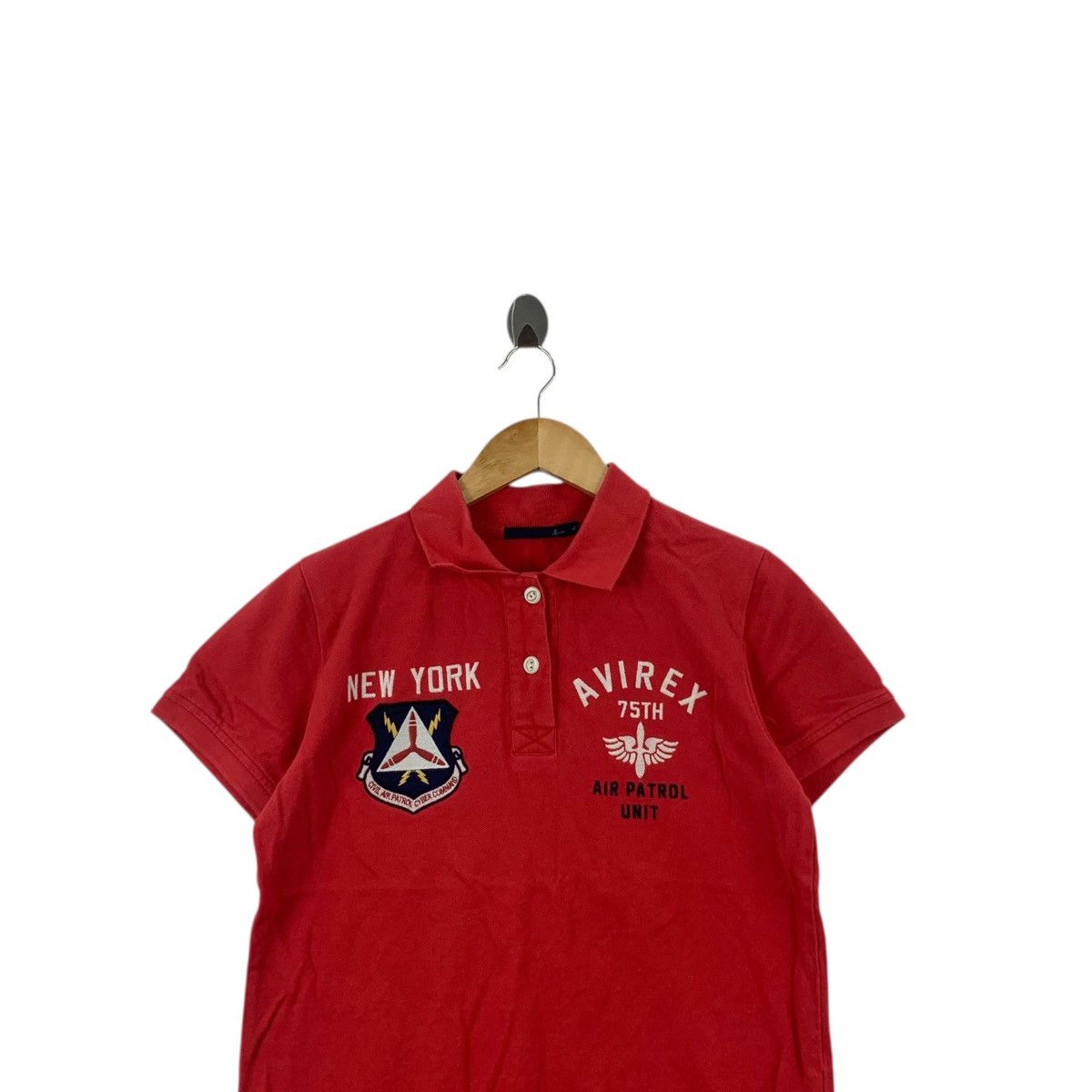 Avirex AVIREX USAF Air Patrol Unit Bumblebees USA Polo Tee Shirt Size L / US 10 / IT 46 - 2 Thumbnail