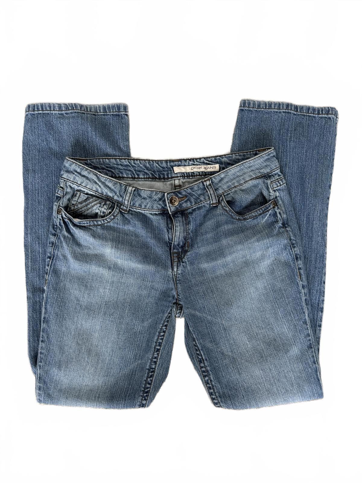 Designer Vintage Low Rider DKNY Jeans Size 34" / US 12 / IT 48 - 1 Thumbnail