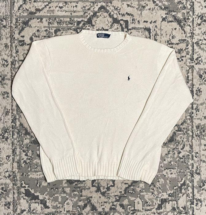 Vintage cream ralph lauren knit online sweater