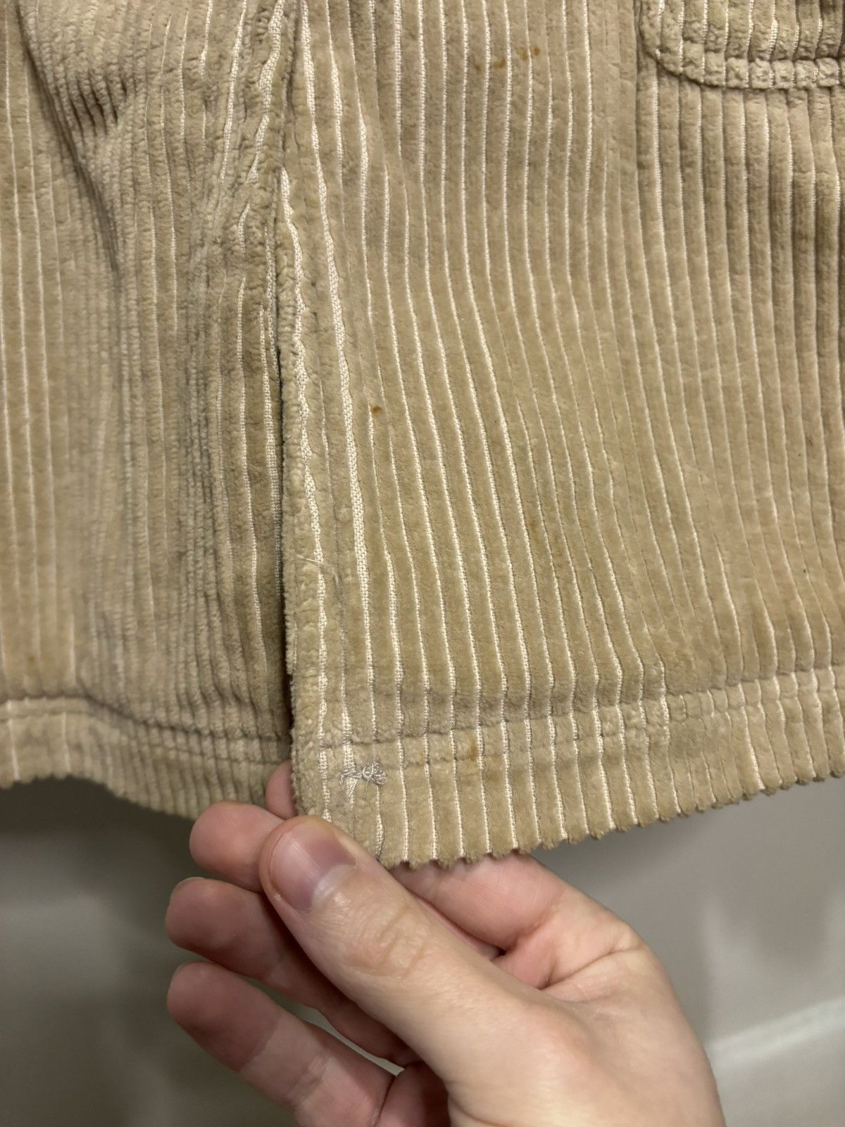 Buffalo David Bitton × Vintage Vintage Y2K Beige Corduroy Faux Fur Afghan Trench Jacket Size L / US 10 / IT 46 - 6 Thumbnail