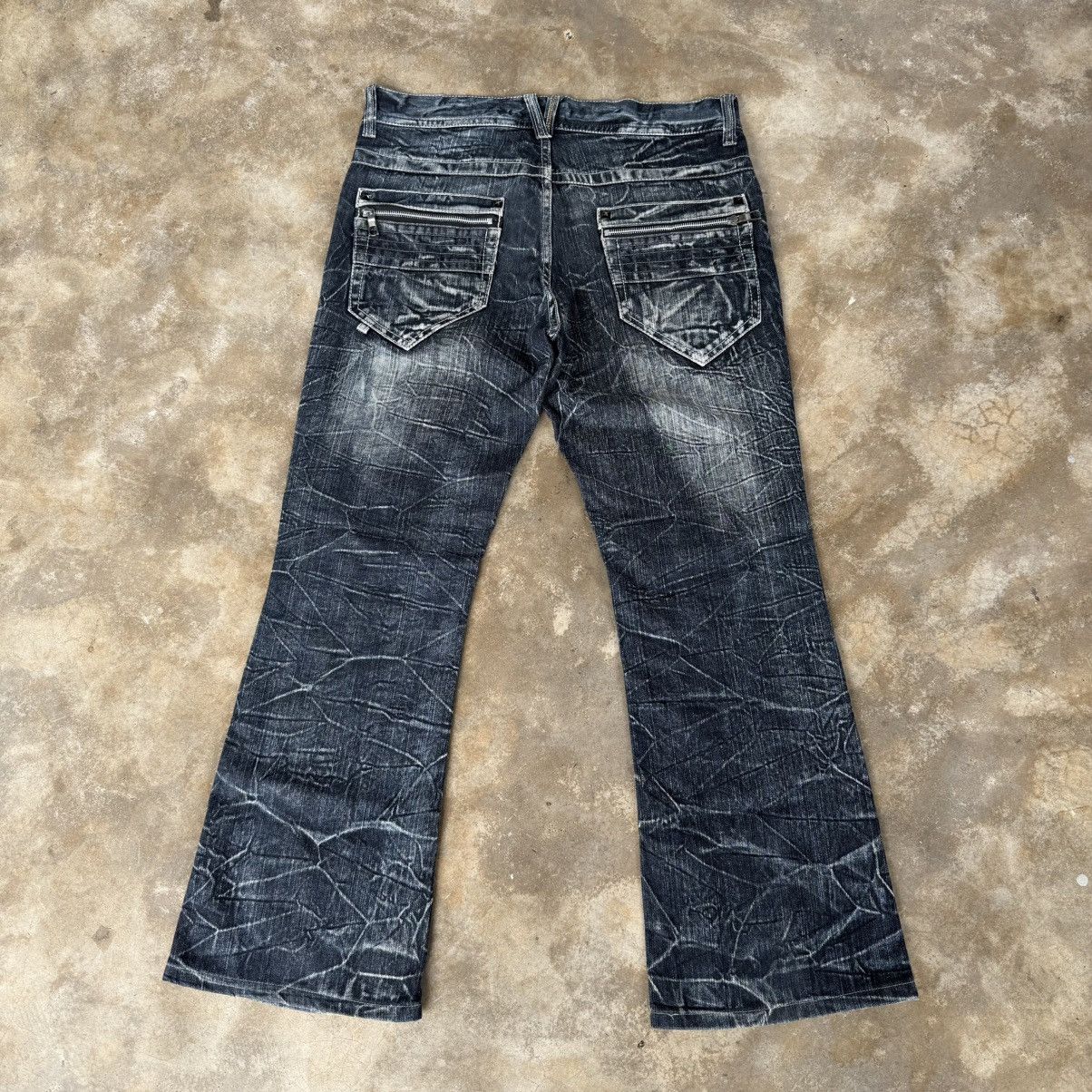 Japanese Brand VINTAGE SALTY DOG FLARE DENIM JEAN PANTS Size US 35 - 9 Thumbnail