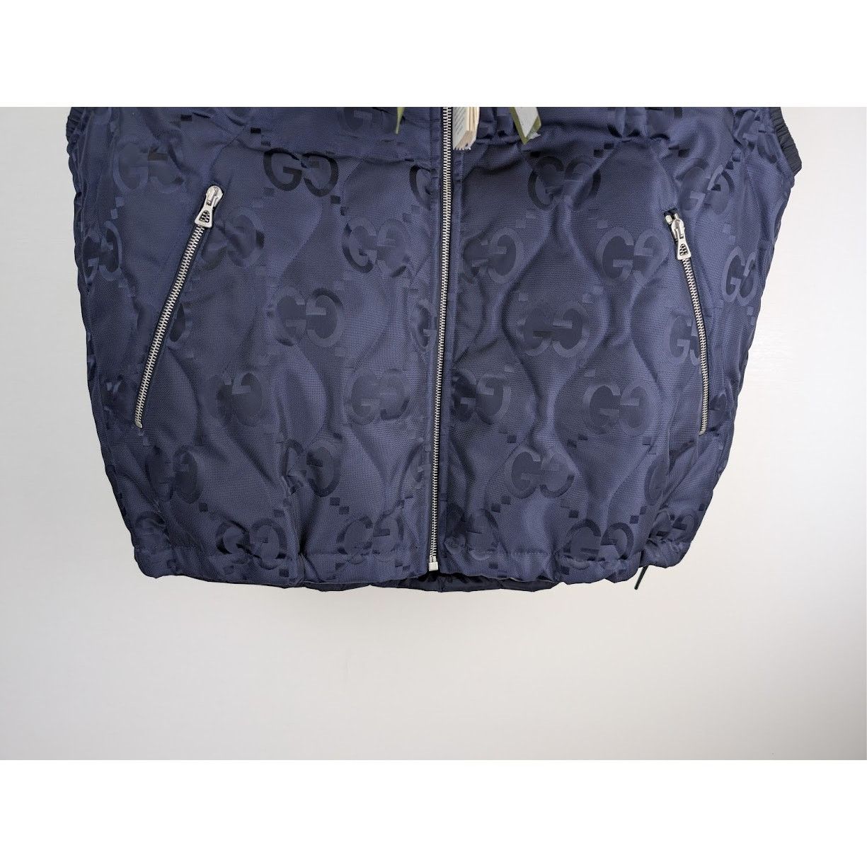 Gucci o1rshd1 Nylon Canvas GG Jumbo Gilet in Navy Size US M / EU 48-50 / 2 - 3 Thumbnail