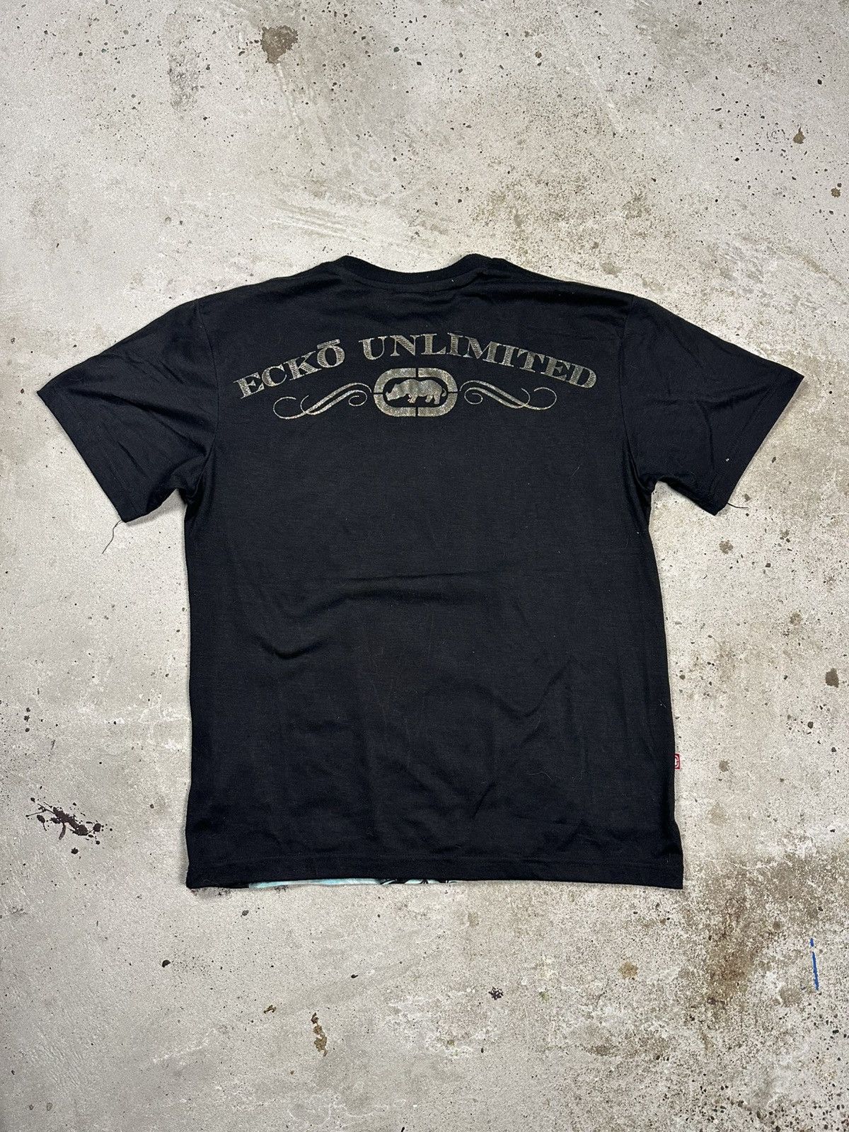 Ecko Unltd. × Vintage Vintage Y2K Ecko Unlimited Big All Over Print Black T Shirt Size US L / EU 52-54 / 3 - 2 Thumbnail