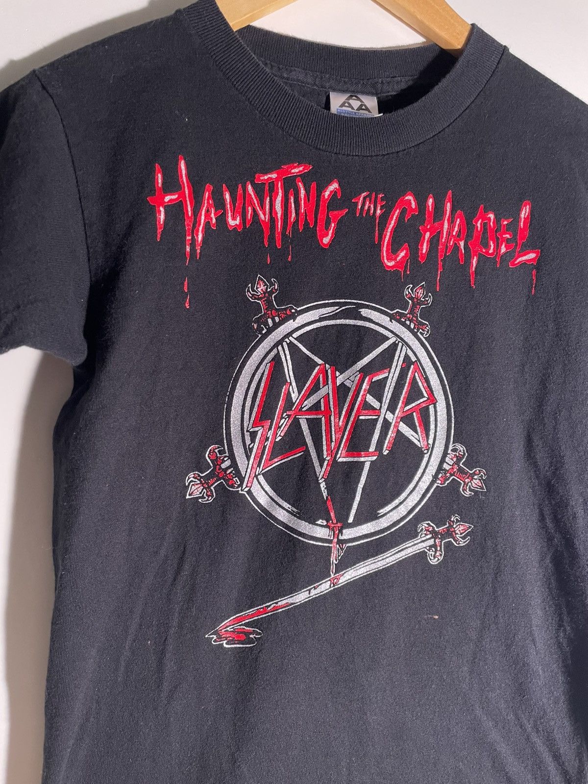 Band Tees Y2K 2000’s VTG Vintage Slayer Haunting the Chapel Metal Tee Size US XXS / EU 40 - 3 Thumbnail