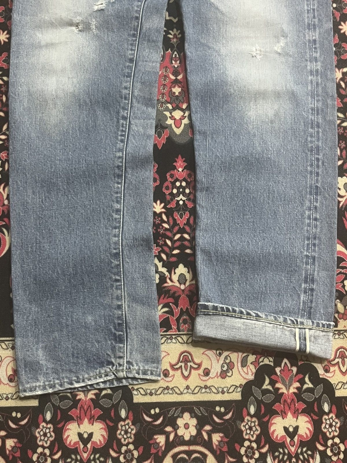 Vintage Journal Standard Homestead Blue Faded Distress Selvedge Jean Size US 32 / EU 48 - 10 Thumbnail