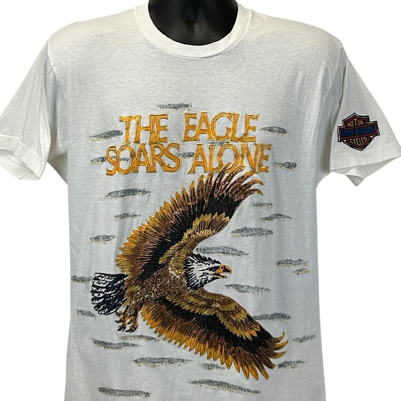 Fruit Of The Loom Vintage Harley Davidson Hand Painted T Shirt M Medium Size US M / EU 48-50 / 2 - 1 Thumbnail