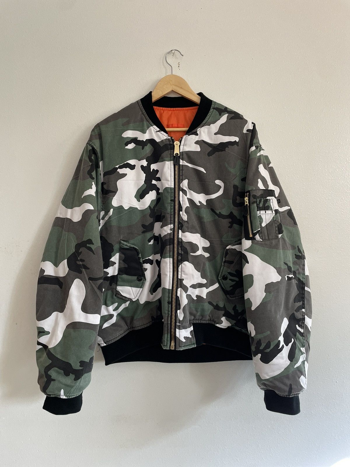 Fostex Garments × Raf Simons Limited Vintage Wash Snow Camo Bomber | Grailed