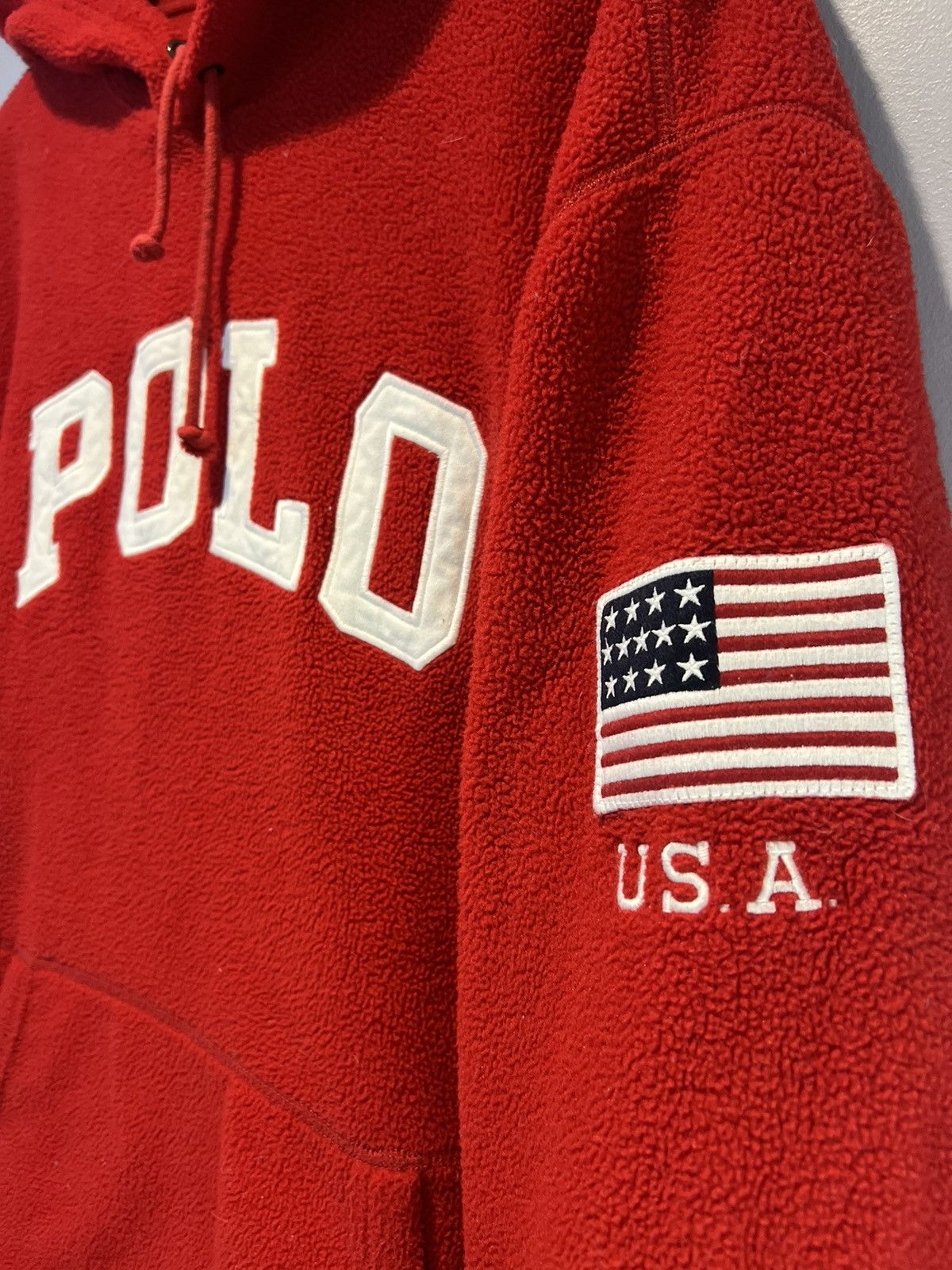 Polo Ralph Lauren Polo Ralph Lauren Red Fleece Sweatshirt Size US XL / EU 56 / 4 - 3 Thumbnail