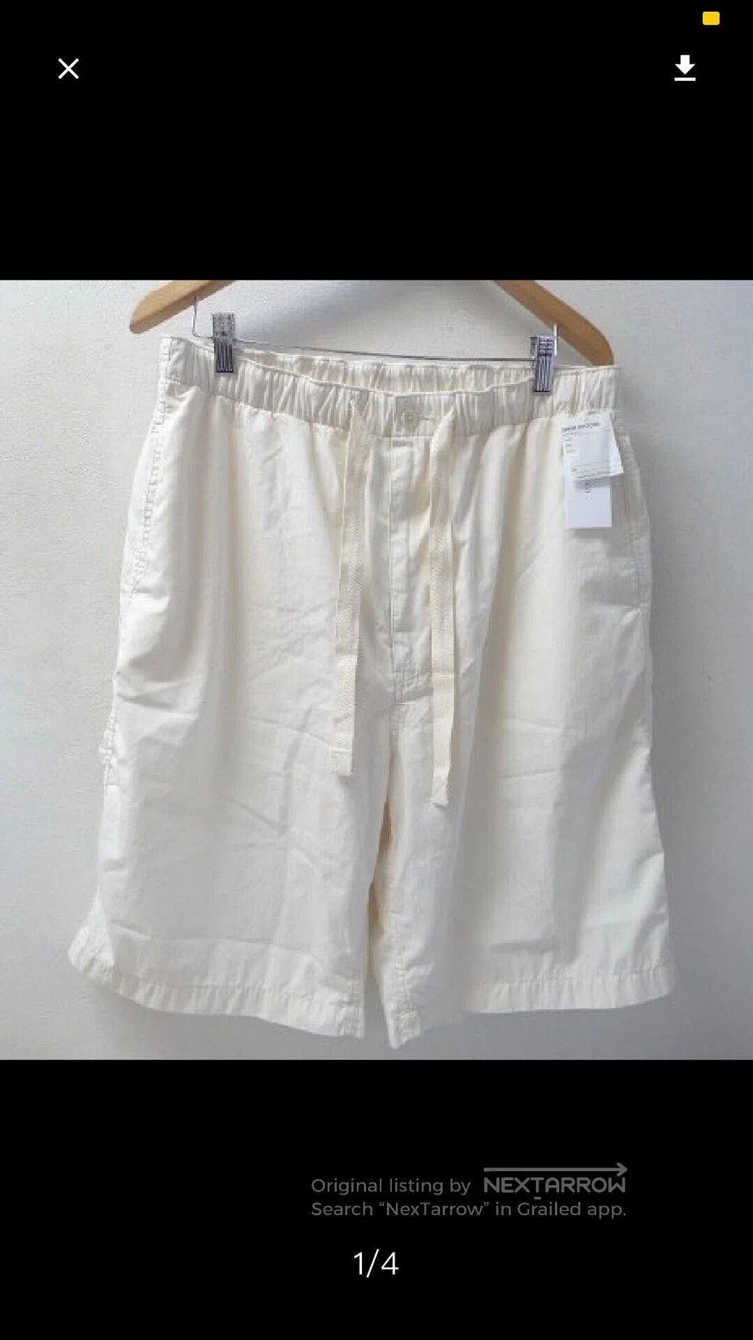 Nanamica Nanamica Easy Shorts in Ecru. Size US 34 / EU 50 - 1 Thumbnail