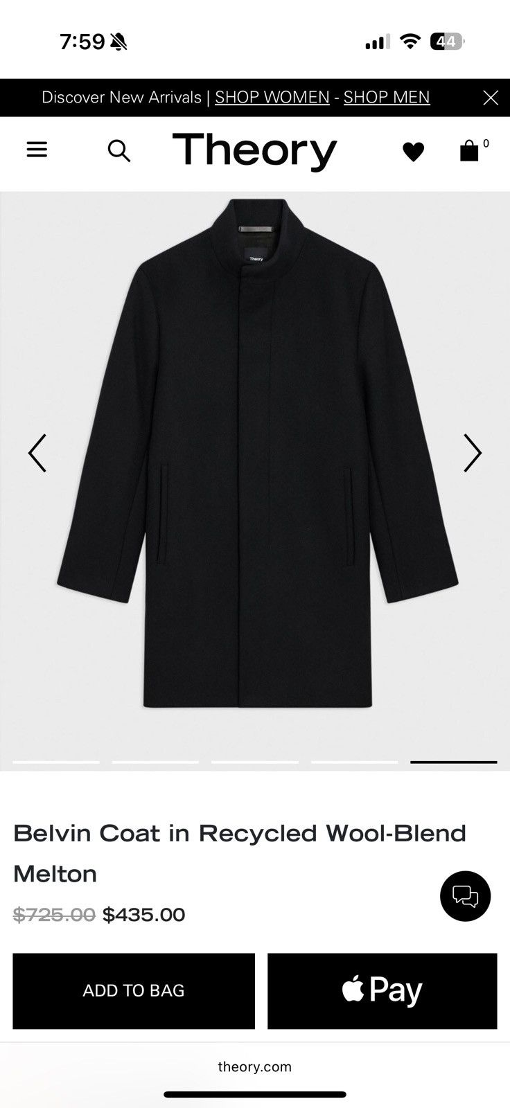 Theory Theory Belvin Coat Size US M / EU 48-50 / 2 - 1 Thumbnail