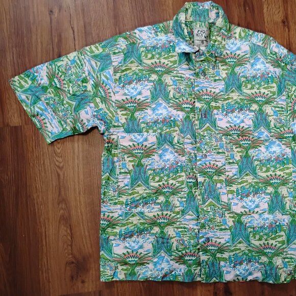 Other Vintage Code Bleu Pastoral Wheat Farming Hawaiian Shirt Size US S / EU 44-46 / 1 - 3 Thumbnail