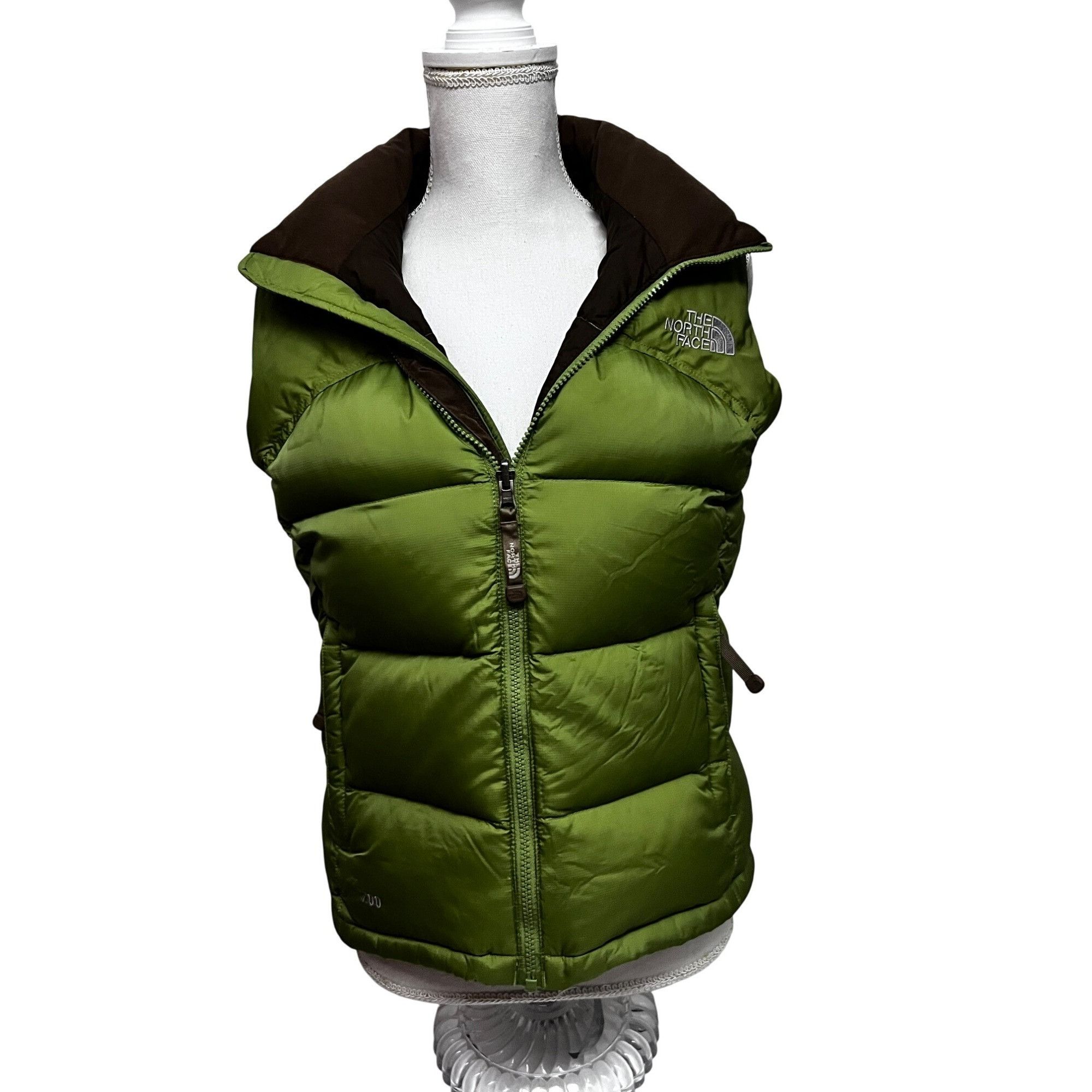 The North Face The North Face Womens Green Zip Up 700 Fill Goose Down Puffe Size S / US 4 / IT 40 - 4 Thumbnail