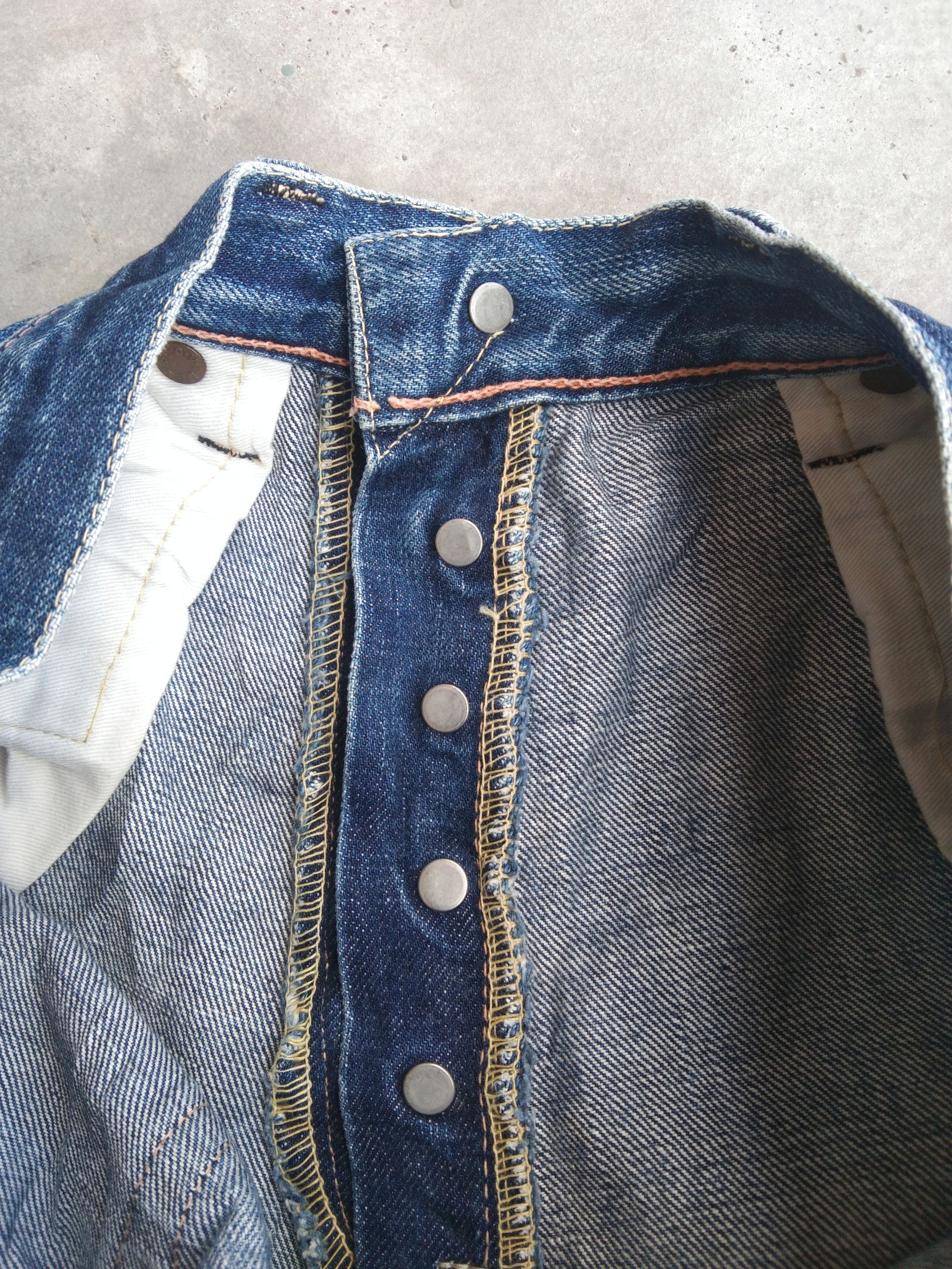 Full Count & Co. Vintage Full Count Selvedge Distressed Redline Jeans 29x31 Size US 29 - 12 Thumbnail