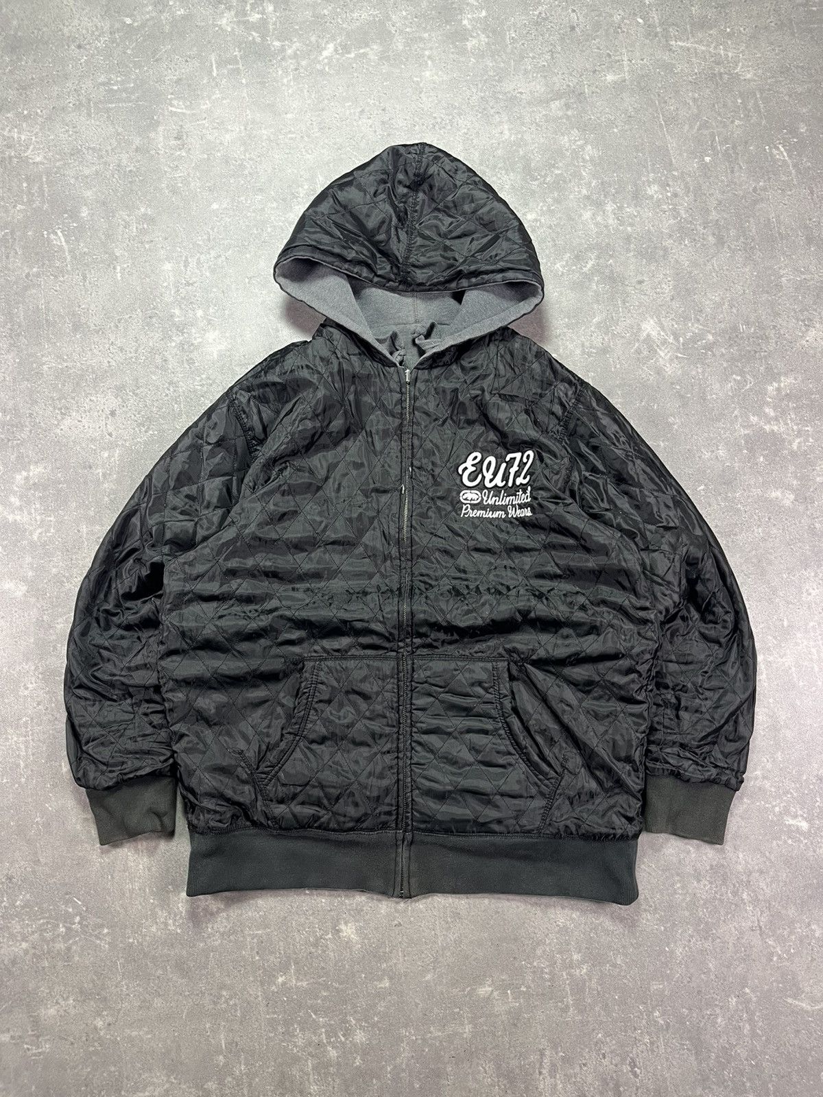 Ecko Unltd. Ecko Unltd Spellout Big Logo Reversible Zip Hoodie Jacket XL Size US XL / EU 56 / 4 - 3 Thumbnail