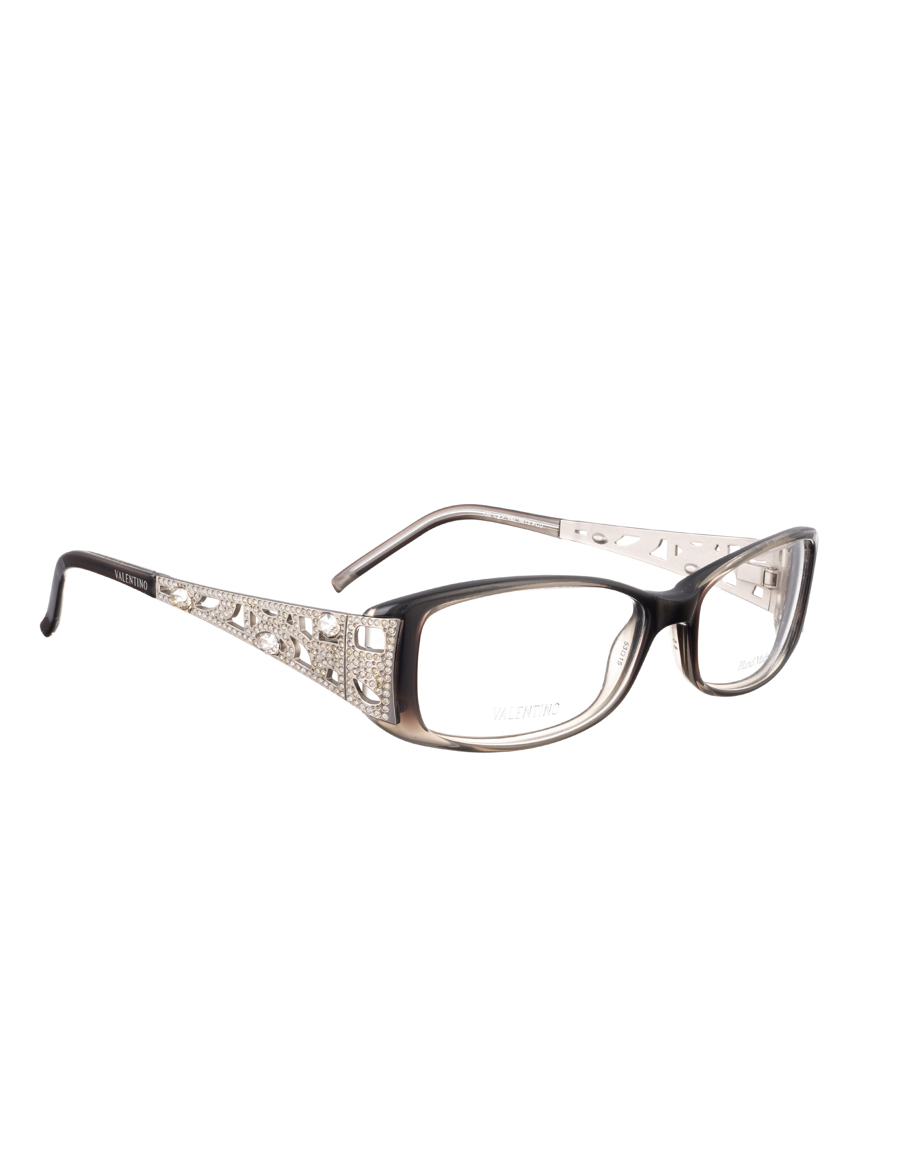 Valentino Valentino 00s Black Gradient Glasses & Rhinestones Temples Size ONE SIZE - 2 Thumbnail