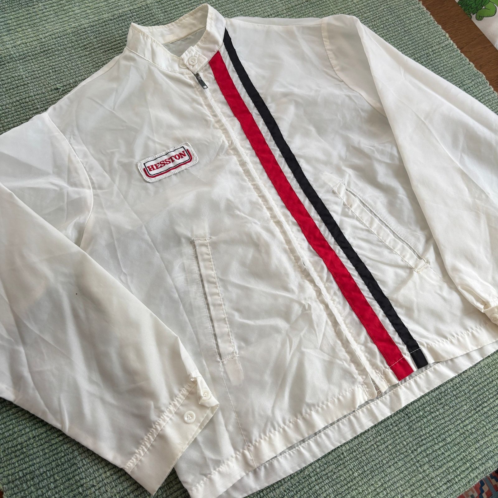 Vintage Vintage 60s Nylon Hesston Car Club Jacket Pride Zipper L Size US L / EU 52-54 / 3 - 6 Thumbnail