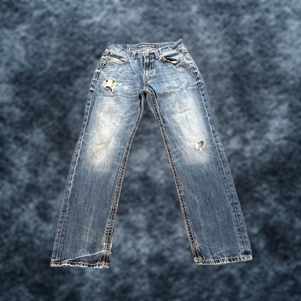 Express VINTAGE Express Jeans Mens 30x29 Bootcut Distressed Blue Denim 90s Grunge Mens Size US 30 / EU 46 - 1 Thumbnail