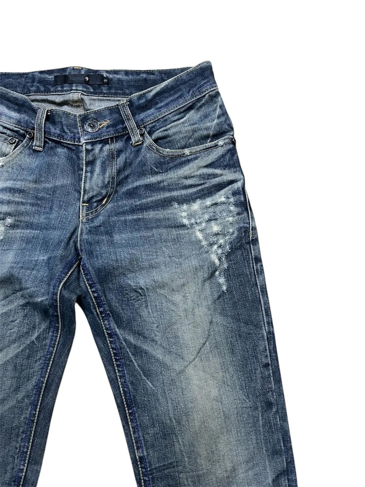 If Six Was Nine MIDAS Distressed Flare Jeans Size US 28 / EU 44 - 2 Thumbnail