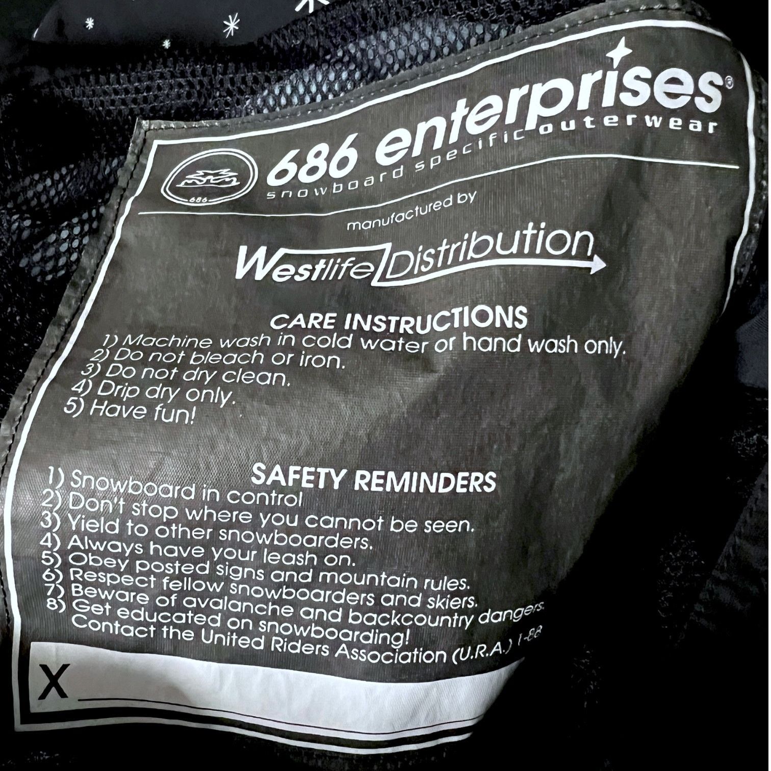 NWT 686 Black Snowboarding Pants - Size XL - 90s Deadstock